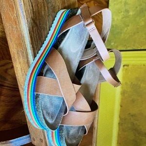 Vibrant multicolor sole stylish shoes
